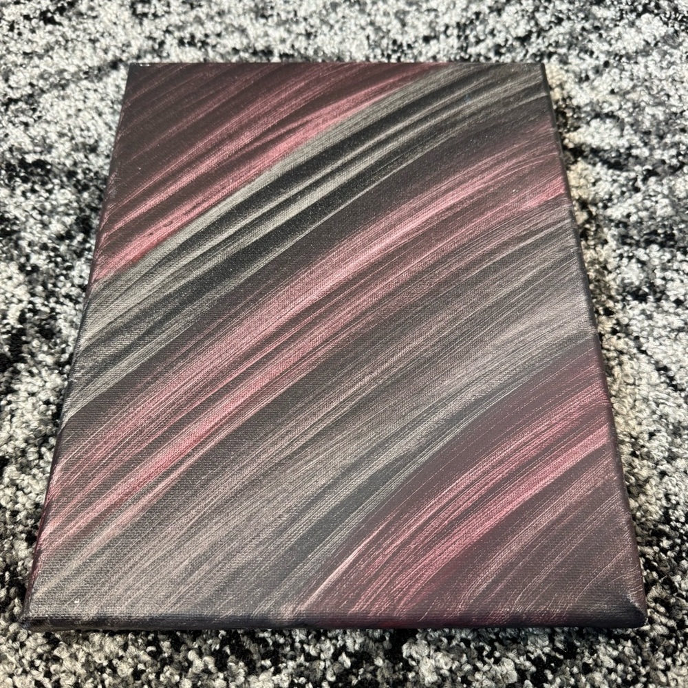 Modern Pink and Gray Abstract Canvas Art - Picture 3 of 6